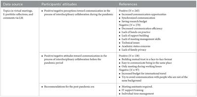 Virtual interdisciplinary collaboration during the COVID-19 pandemic: pain and joy in an international joint university